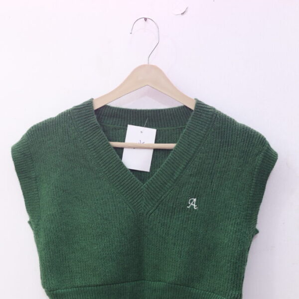 Emerald Knitted Sleeveless Sweater