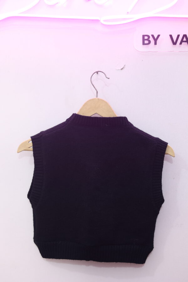 Graphic Knit Vest with Animal Motif - Image 3