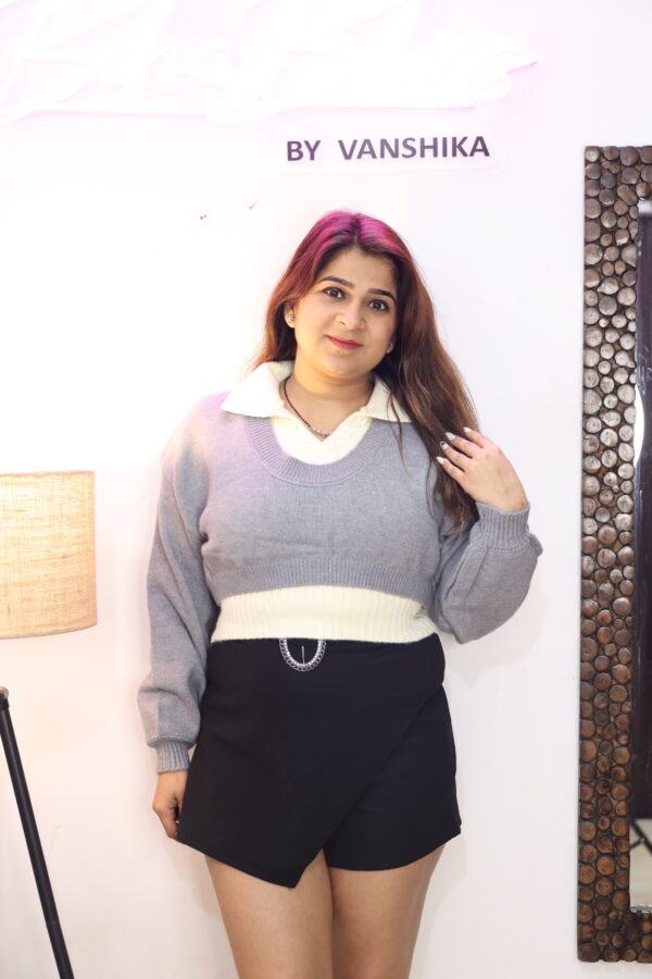 LAYERED SWEATER TOP - Image 2